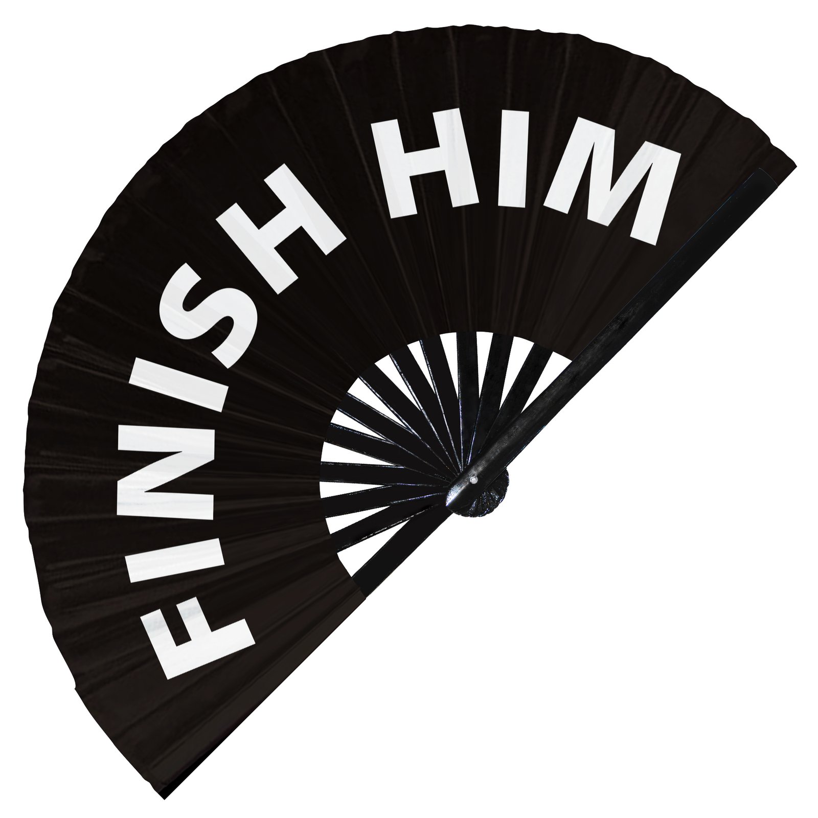 Finish him - Clack Folding Rave & Festival Hand Fan