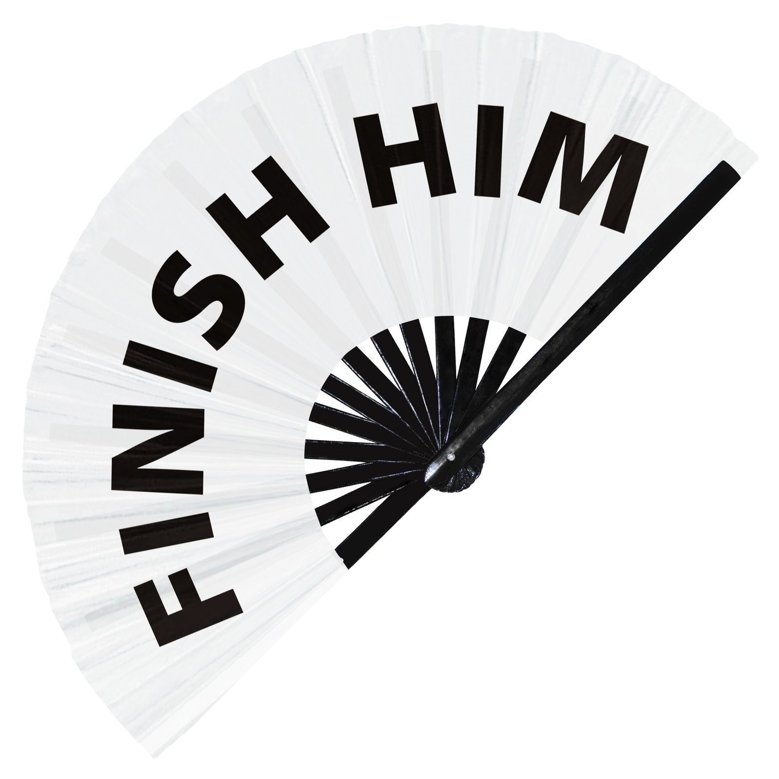 Finish him - Clack Folding Rave & Festival Hand Fan - Image 9