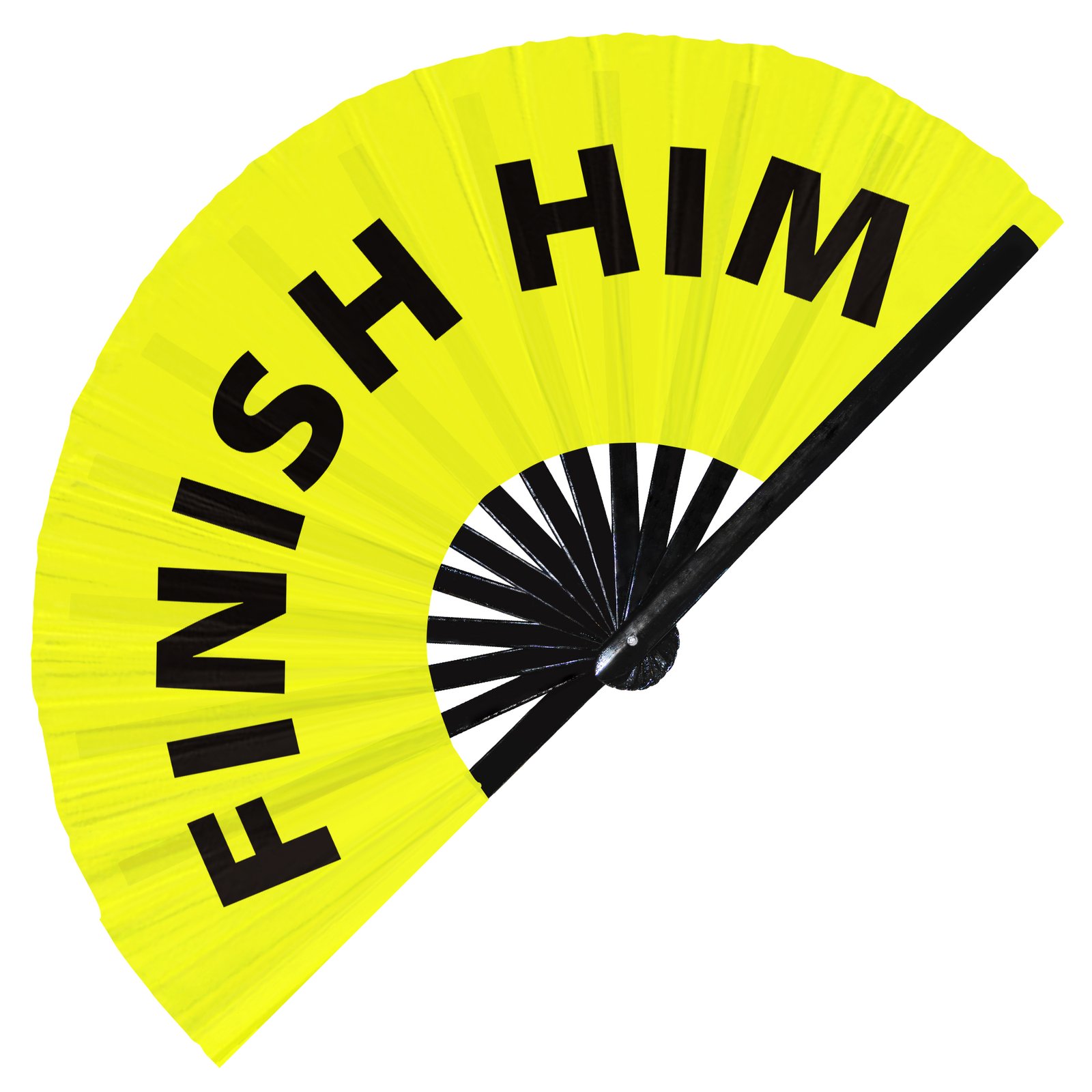 Finish him - Clack Folding Rave & Festival Hand Fan - Image 2
