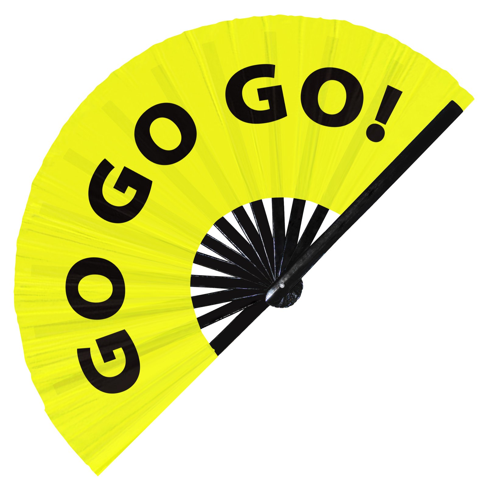 Go go go! - Clack Folding Rave & Festival Hand Fan - Image 9