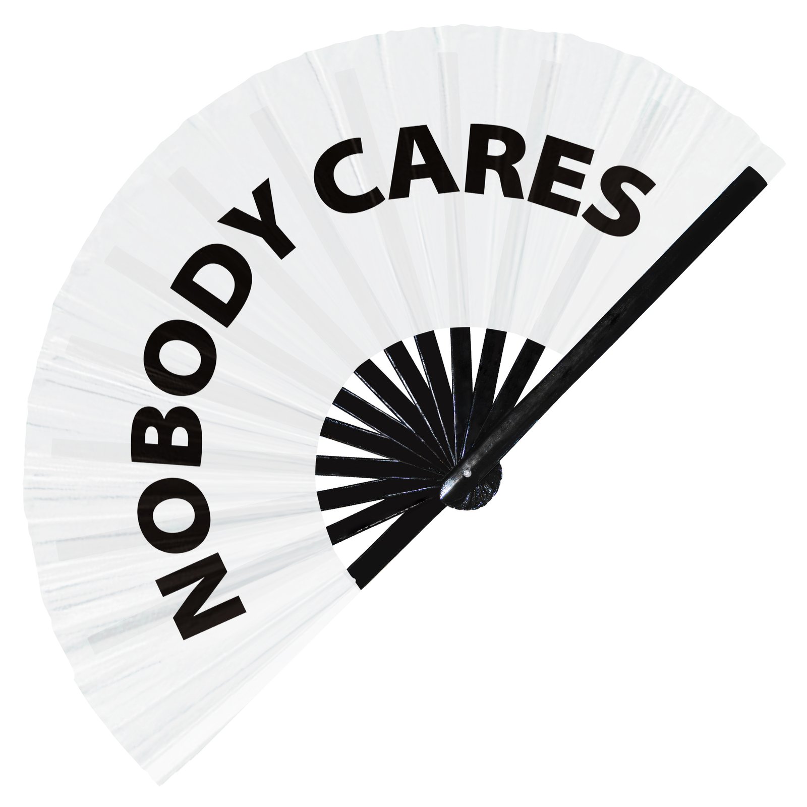 Nobody cares - Clack Folding Rave & Festival Hand Fan - Image 9