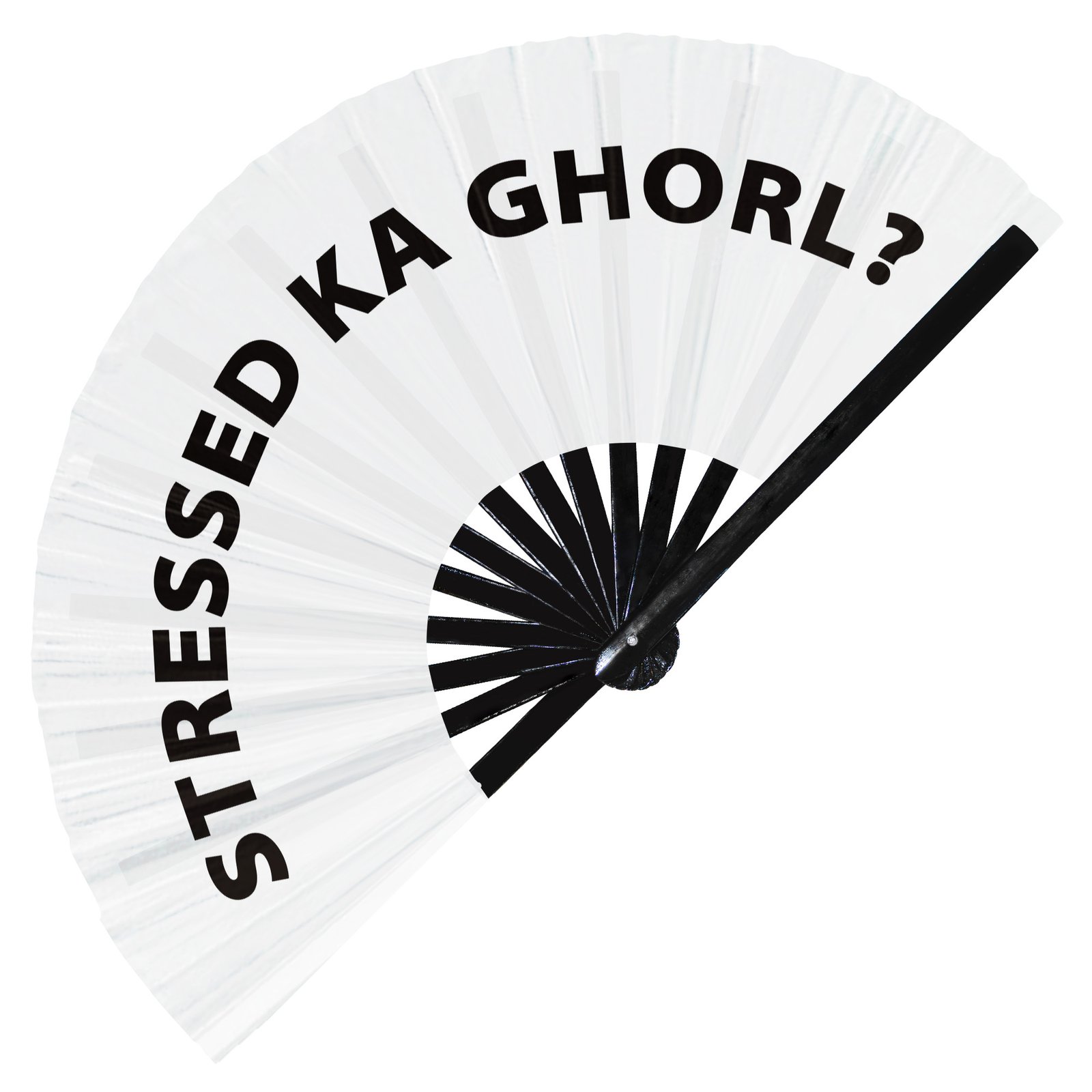 Stressed ka ghorl? - Clack Folding Rave & Festival Hand Fan - Image 8