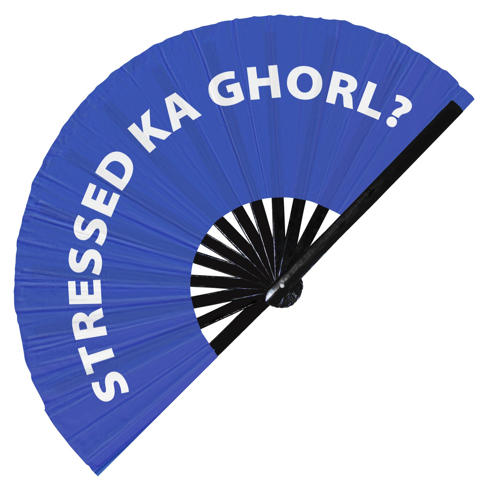 Stressed ka ghorl? - Clack Folding Rave & Festival Hand Fan - Image 3