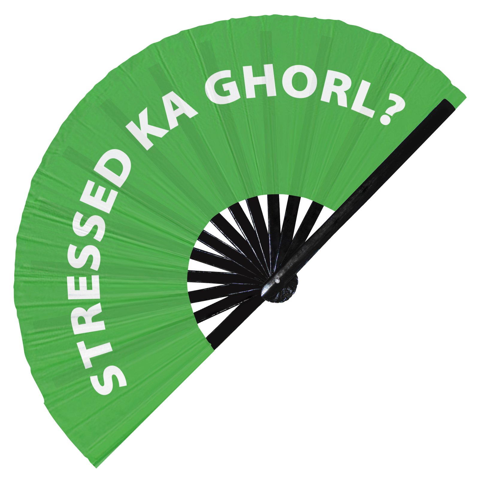 Stressed ka ghorl? - Clack Folding Rave & Festival Hand Fan - Image 4