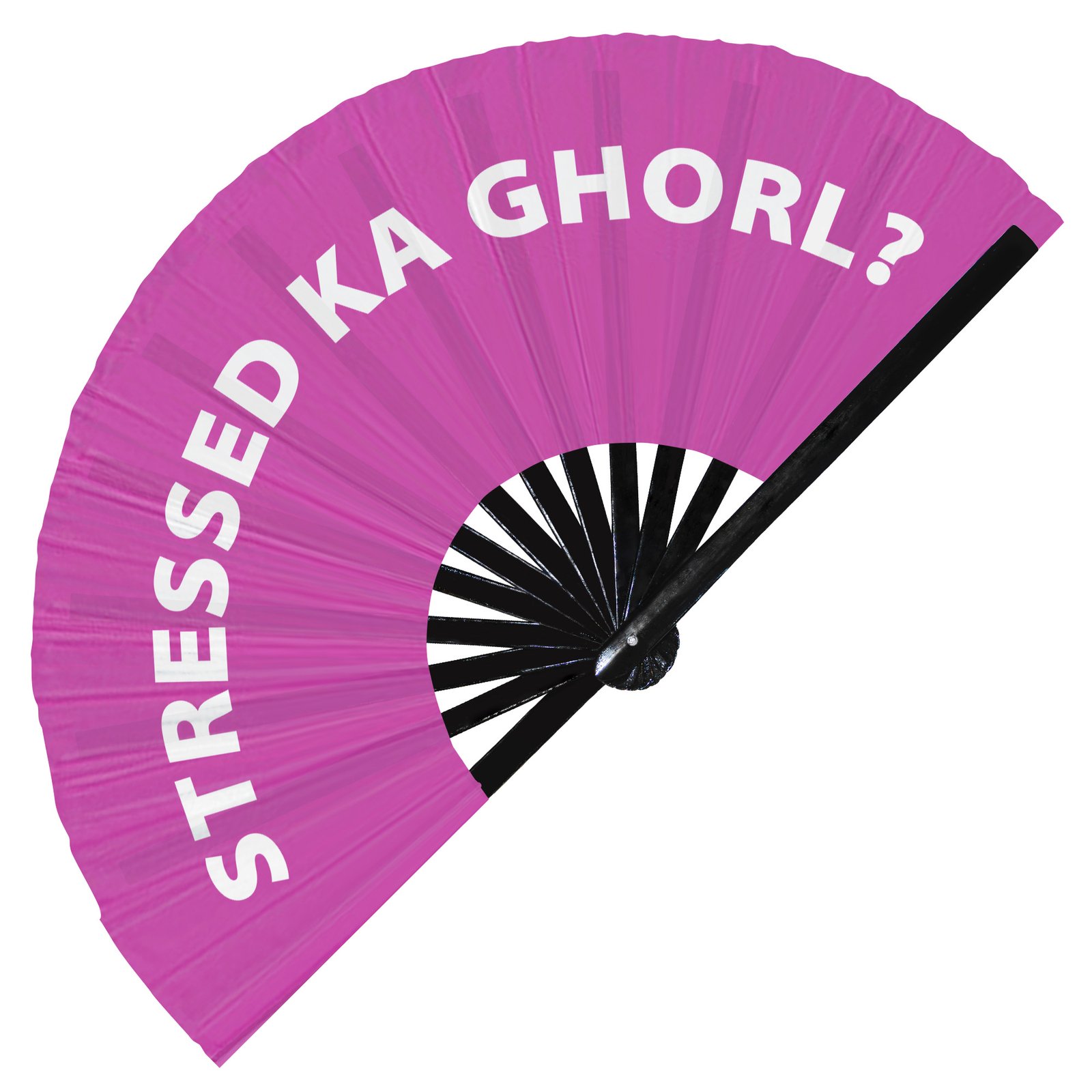 Stressed ka ghorl? - Clack Folding Rave & Festival Hand Fan - Image 5