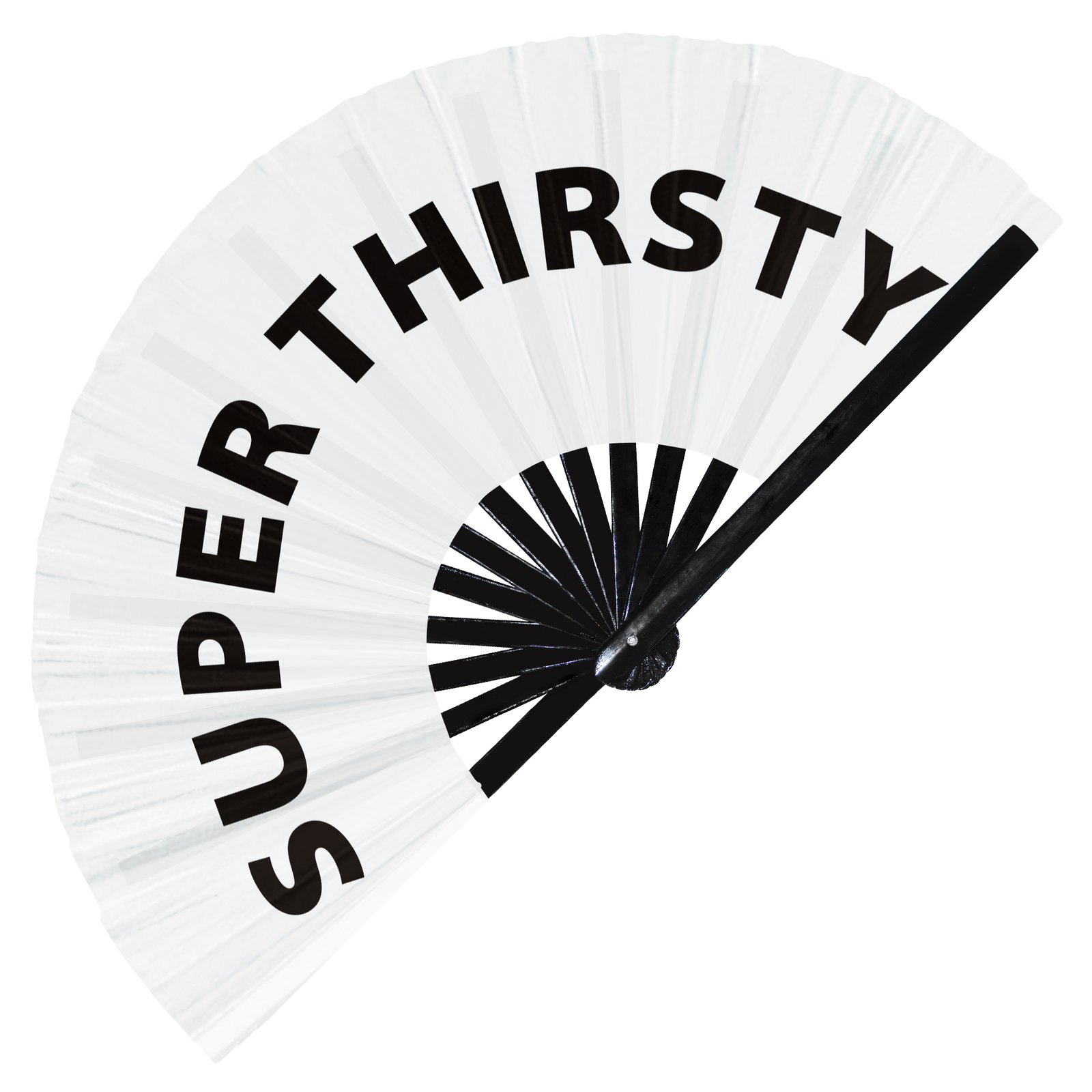 Super thirsty - Clack Folding Rave & Festival Hand Fan - Image 8