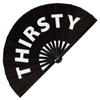 Thirsty - Clack Folding Rave & Festival Hand Fan