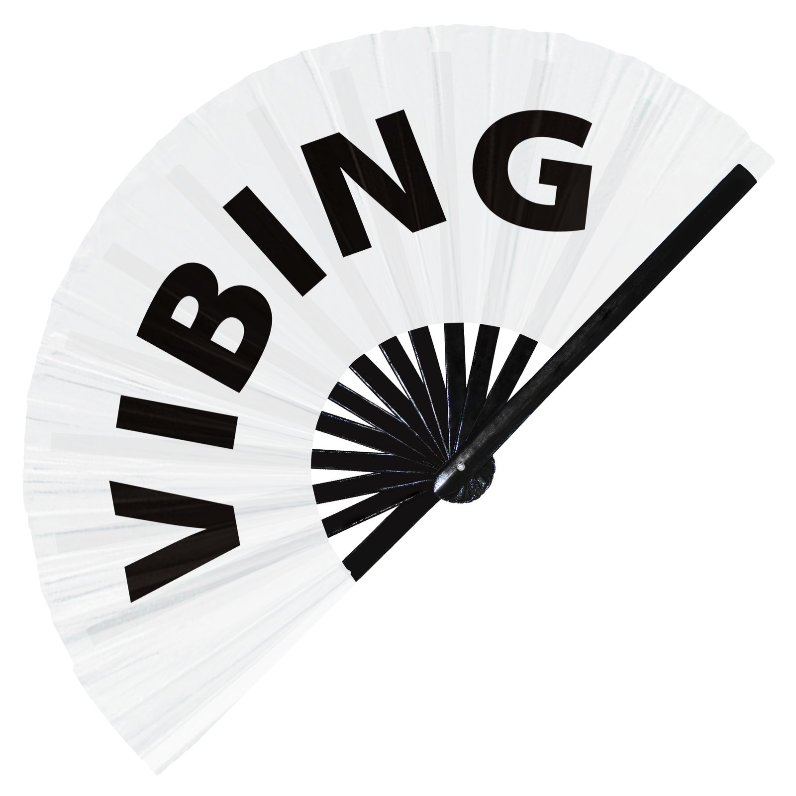 Vibing - Clack Folding Rave & Festival Hand Fan - Image 2